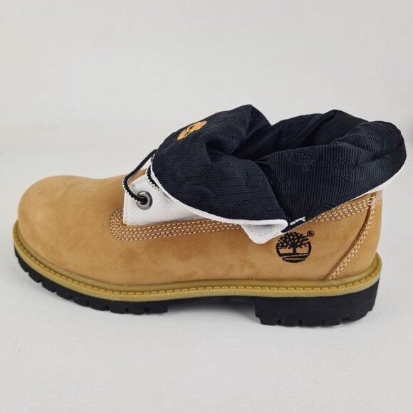 Timberland Script Roll Top Boots  Little Kids Wheat Leather - Picture 2 of 13